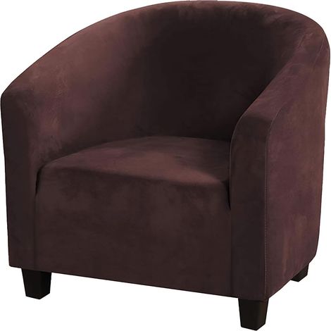 Housse De Chaise Club, Housses De Chaise De Baignoire en Velours Extensible Housses De Canapé Souples pour Fauteuil (1/5)