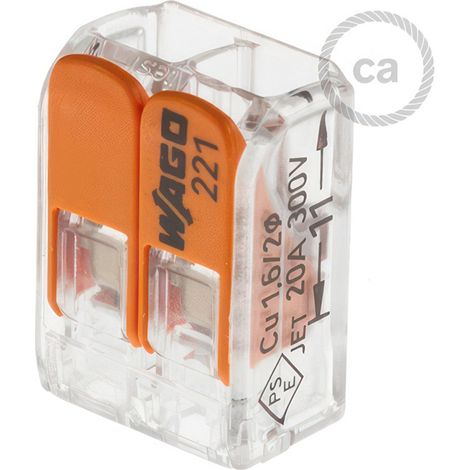 Morsetto creative-cables universale 2 ingressi trasparente - mor412 (1/5)