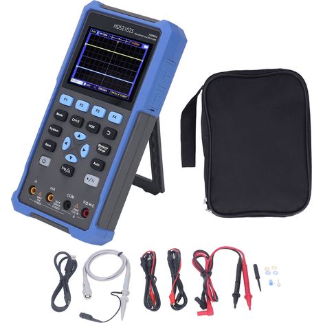 Oscilloscope 3 en 1 Multimètre Générateur de Signaux, Écran LCD Couleur 3,5 Pouces, Double Canal, Portable à Main (1/5)