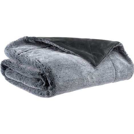 Plaid Douillet Effet Polaire Couverture Chaude et Décorative 100% Polyester 130 x 160 cm - PANGIVO (1/2)