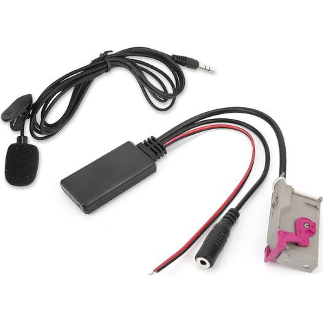 Adaptateur de câble auxiliaire Bluetooth 5.0 avec microphone de remplacement pour autoradio Audi A3, A4, A6, A8, TT, R8 et RNS-E (1/5)