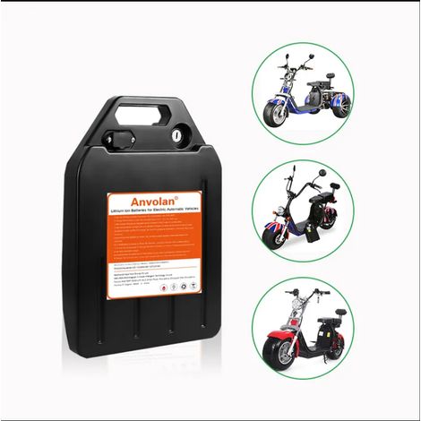 Batterie Lithium‑Ion 60V 20Ah pour moto électrique Harley Citycoco, batterie rechargeable intégrée BMS, garantie 5 ans, remplacement batterie moto (1/5)