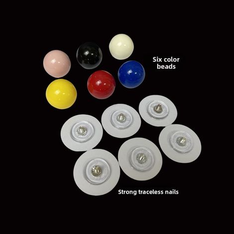 Lot de 6 poignées adhésives colorées sans perçage avec clous pour porte frigo meuble cuisine (1/3)