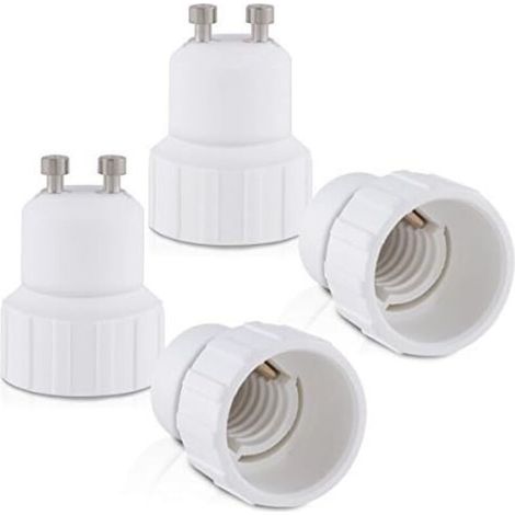 CSPARCV 4x2,8 cm 4-teiliger Fassungsadapter – GU10 auf E14 Fassungskonverter – Bajonett-Lampenfassungsadapter für Halogen- und LED-Lampen (1/4)