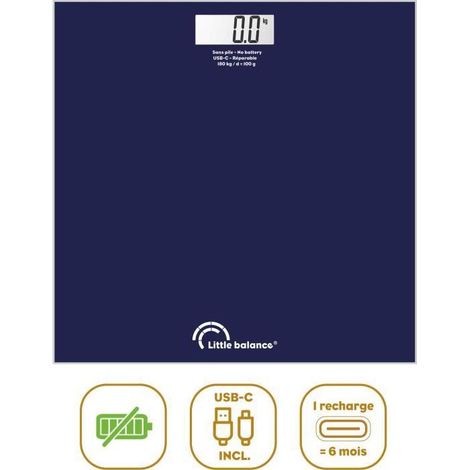 Bilancia pesapersone - LITTLE BALANCE - SB3 - USB-C - Blu notte (1/5)