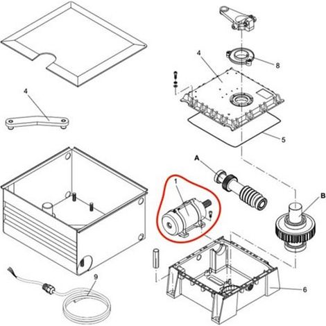 BENINCA’ 9686013 Motore Elettrico 230v Vac Per Motoriduttore DU350 DU350V Ricambio