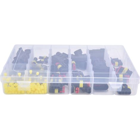 Kit de connecteurs électriques étanches pour automobiles, assortiment de bornes mâles et femelles. (1/5)