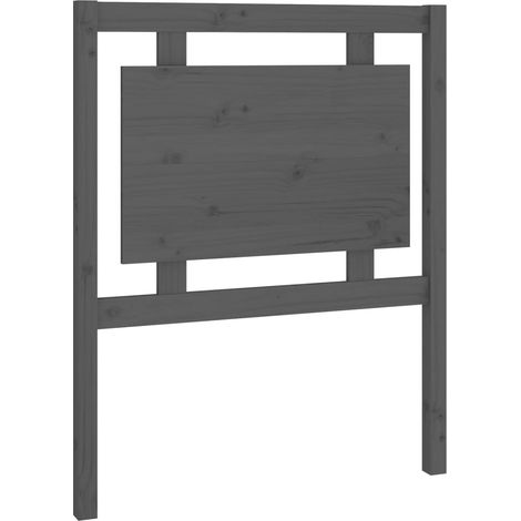 Maison Exclusive - Testiera per Letto Grigia 80,5x4x100 cm Legno Massello di Pino