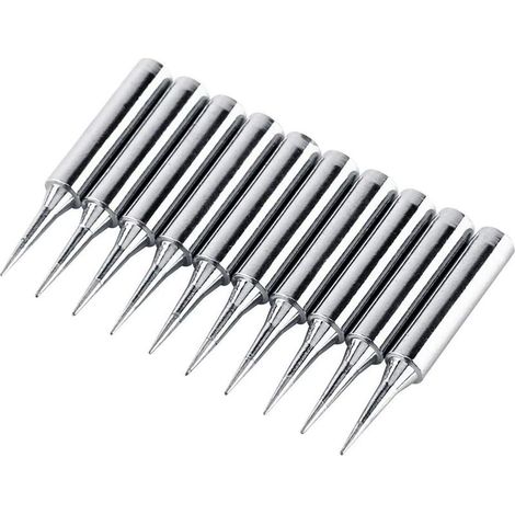 10Pcs Panne Fer à Souder, 900M-T-I Pointe de Fer à Souder en Cuivre Plaqué, Soudage Remplacement Fer à Souder pour Station de Soudage Forme I (1/5)