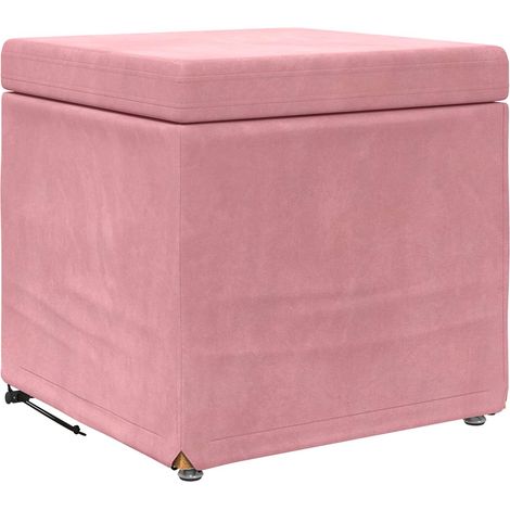 Hocker Rosa 41 x 41 x 40 cm Samt und Engineering Holz vidaXL
