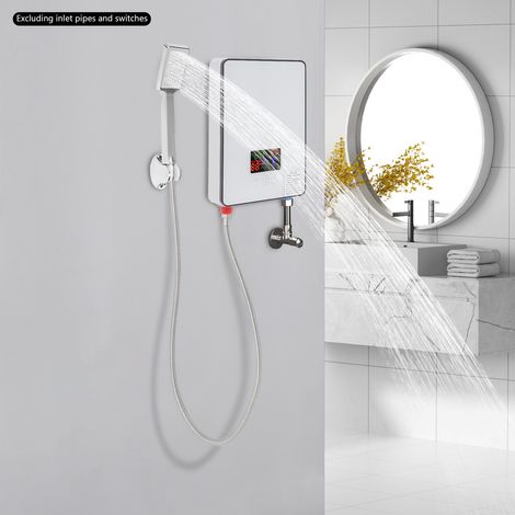 Scaldabagno istantaneo elettrico acqua calda 6500W con tubo doccia mano 220V 30-55 ℃ (1/5)