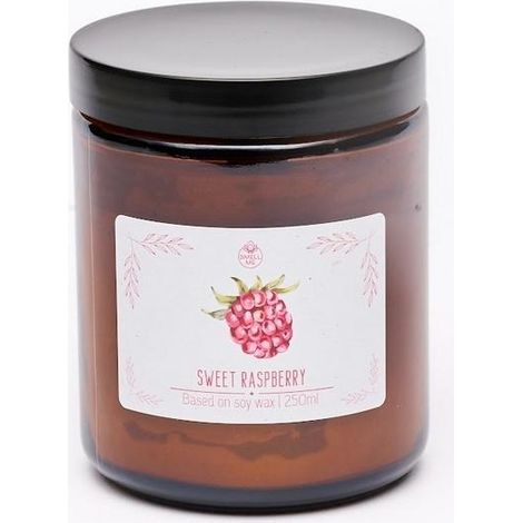Candela profumata al lampone dolce, 250 ml