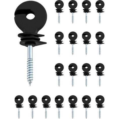 Isolateurs à 20 anneaux, isolateurs pour clôtures électriques, adaptés aux cordes, fils et torons. (1/4)