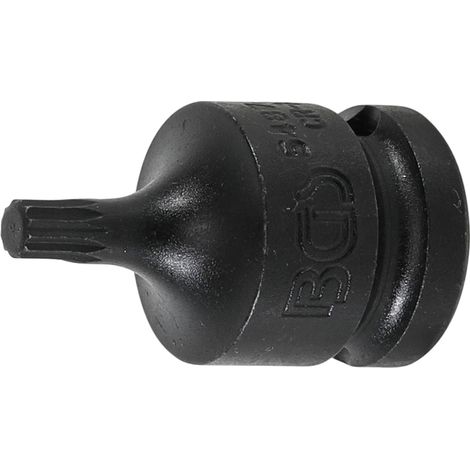 BGS Punta de impacto accionamiento cuadrado interior 12,5 mm (1/2") dentado múltiple interior (para XZN) M6 - 5487-M6