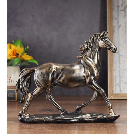 1 Statuette Cheval,Résine,Design Classique,Sculpture Décorative,Maison Bureau,Cadeau (1/4)