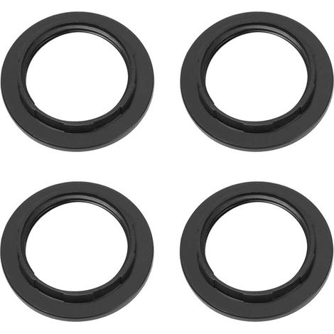 4 pièces anneau réducteur, métal noir, diamètre 6 cm, adaptateur abat-jour, pour lampe de chevet (1/5)