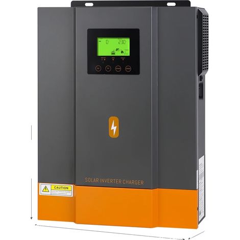 Onduleur Solaire Hybride, 3,2KW Onde Sinusoïdale Pure, Contrôleur de Charge Solaire MPPT, 3KW 24V, 220-240V-b (1/2)
