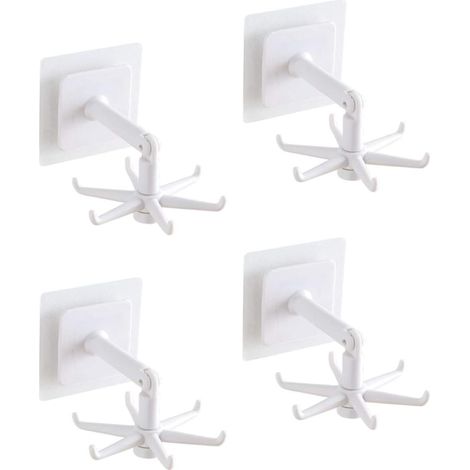 4-teiliges Set Küchenutensilienhaken, 360 Grad drehbar, 180 Grad um 180 Grad (1/5)