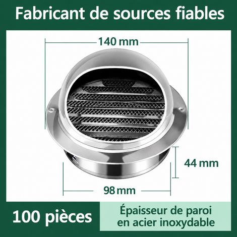Chapeau de ventilation inox 201 épaissi 100 mm modèle économique garantie 80 ans 14,5 × 14,5 × 10,5 cm 110 g – Livraison gratuite (1/4)