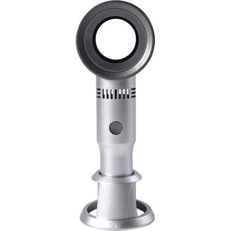 Yue Xing Hui 20 cm tragbarer, klingenloser Ventilator, USB-aufladbar, 3 Geschwindigkeitsstufen, 2000-mAh-Akku, leise, für den Schreibtisch (1/5)