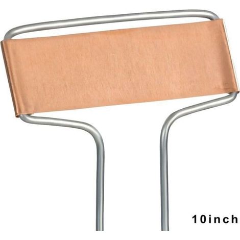 10 metal plant tags, T-shaped garden markers, name labels for gardeners and grass planting.