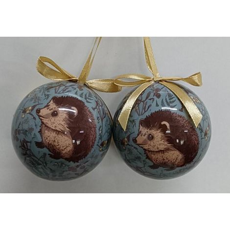 Set di 2 palline riccio in carta stampata d.6cm - Feeric lights & christmas