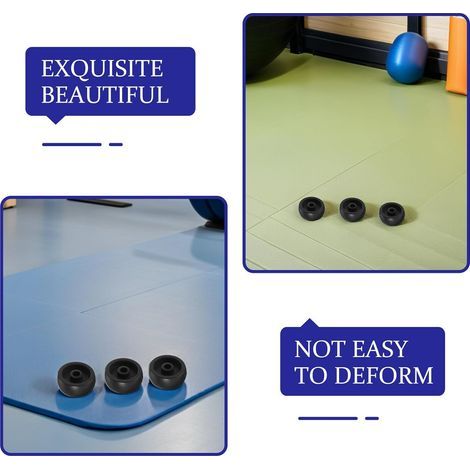 Mini Black Adhesive Wheels 360 Rotation ABS and Stainless (1/5)