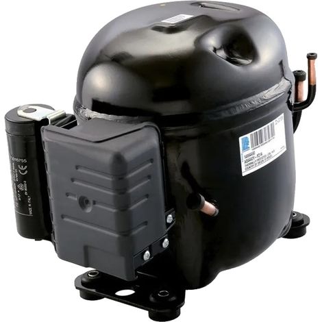 Compresseur de réfrigérateur, 1/4 HP, compatible R134A, 10,5 x 8 x 6 pouces, boîtier en acier, 15 lbs