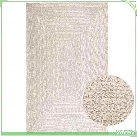 4010366 Tapis ZIZUR crème 160x230 cm aspect de jute intérieur extérieur (1/5)