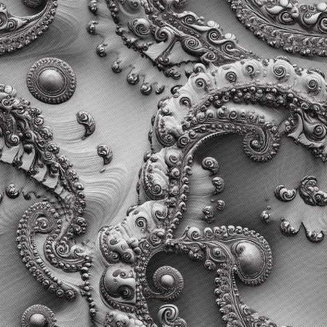 Tissu d'ameublement extérieur Oxford - Motif noir et blanc DX18093 (1/5)