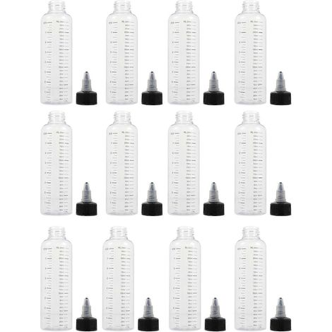 Bouteilles distributrices vides et rechargeables en plastique à embout conique, 230 ml, lot de 12, pour animaleries. (1/5)