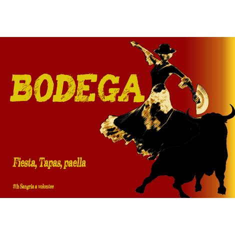 Plaque métallique déco Bodega by Cbkreation (1/2)