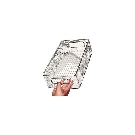 Organiseur acrylique élégant pour parfums, support cosmétique et bijoux, plateau décoratif de bureau transparent gris, présentoir multifonctionnel (1/4)