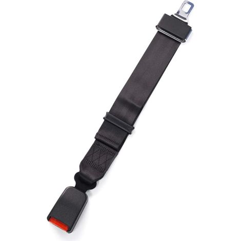 Extensor de cinturón de seguridad ajustable, alcance ampliable hasta 80 cm, ancho de chapa de 7/8 pulgadas (tipo A, negro, 1 pieza) (1/4)