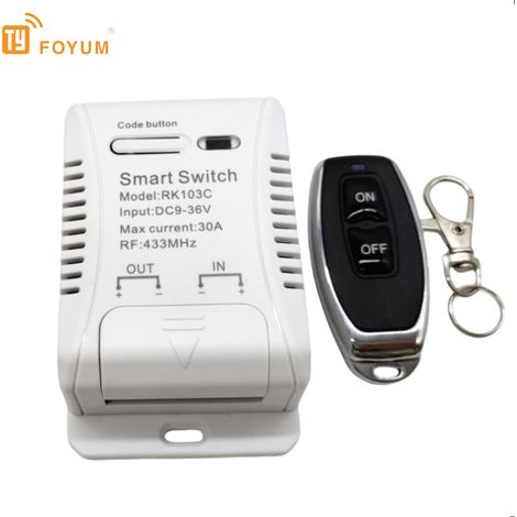Free shipping on single-channel wireless remote control switch 12V/24V controller for water pumps, motors, electric vehicles, and garage doors. (1/5)