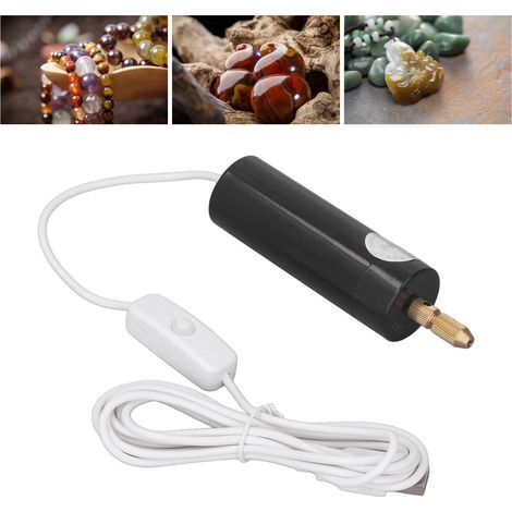 Mini-Elektrobohrmaschine zum Selberbauen von Löchern in Harzperlen, Bodhi-Samen und anderen Sammlerstücken, USB-Poliermaschine (1/5)