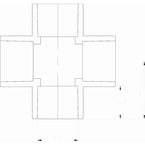 Sistema di collegamento in PVC incollato IDMAR da 3/4" - acqua fredda (1/2)