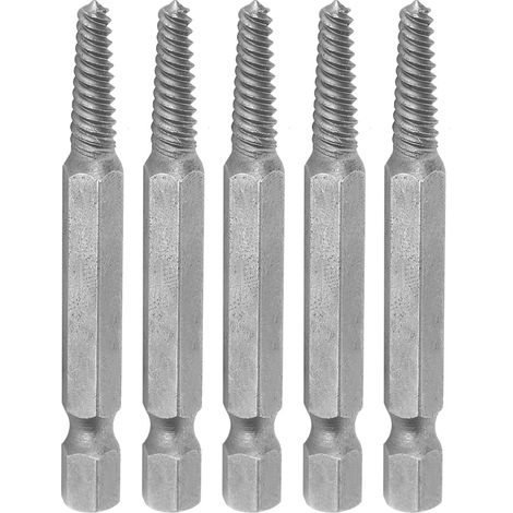 Extracteur de vis de 61 mm, embouts de perçage pour goujons cassés ou endommagés, manche hexagonal, acier rapide (1/5)
