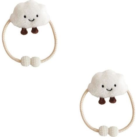 Cartoon Cloud Curtain Hooks, Set of 2 - Rings and Hooks, White (1/4)