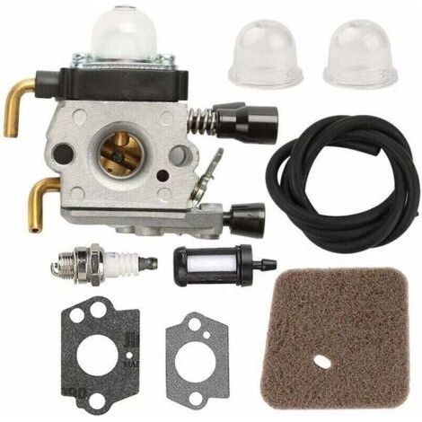 Carburateur avec conduite de carburant pour STIHL HS75 HS80 HS85 HL75 HL75K FH75 HT70 HT75 KM80 KM85 KM85R SP80 SP85 FC75 FC85 Taille-haie Taille-bordure, (1/4)