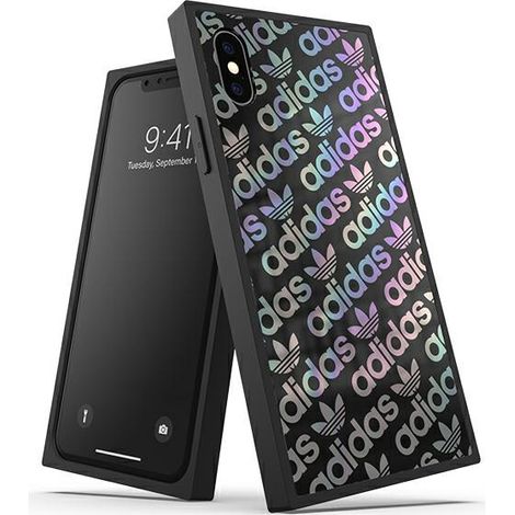 Funda Adidas OR cuadrada para iPhone X negra