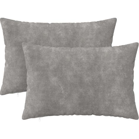 Kissenbezug 2 pcs HEERLEN Hellgrau 50 x 80 cm Mikrofaser Fleece vidaXL (1/5)