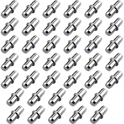 40PCS Support étagère, Consoles Et Taquets Pour étagères Taquet Etagere Cheville Support Etagere 5x16mm, Idéal Pour Meubles, Armoires Et Rénovations De Mobiler, Installation Facile Et Design élégant (1/5)