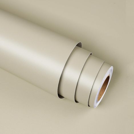 Papier Peint Chambre Adulte Beige 60cmX800cm Papier Peint Autocollant pour Meuble Revetement Adhesif Meuble Imperméable Amovible Uni-Colore pour Salle de Bains Cuisine Chambre à Coucher (1/5)