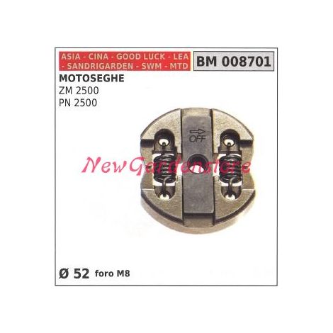 Embrague completo CINA ZM 2500 PN 2500 motor motosierra Ø 52 M8 agujero 008701