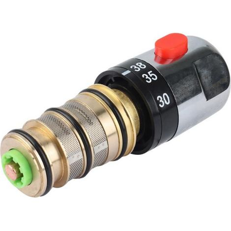 Vanne Thermostatique en Laiton de ContrôLe de TempéRature, Vanne en CéRamique pour PièCes de Vanne de Chauffe-Eau Solaire, Robinet (1/4)