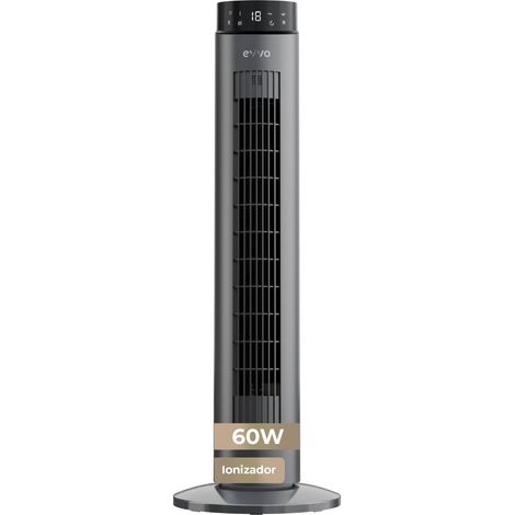 Ventilador de Torre EVVO V60, 60W, Pantalla LED, Ionizador, Temporizador 8h, Mando a Distancia (1/5)
