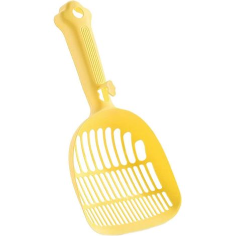 Pelle à litière chat, pelle bac à litière animaux compagnie intérieur extérieur, usage vétérinaire, jaune, pour plusieurs animaux (1/5)