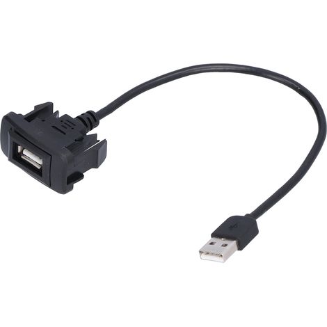 Adaptateur de charge flexible avec rallonge pour port USB de voiture, montage encastré sur tableau de bord. (1/5)