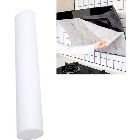 Papier filtre pour hotte de cuisine, résistant aux hautes températures, efficace, absorbant les fumées grasses, pour la cuisine (1/5)
